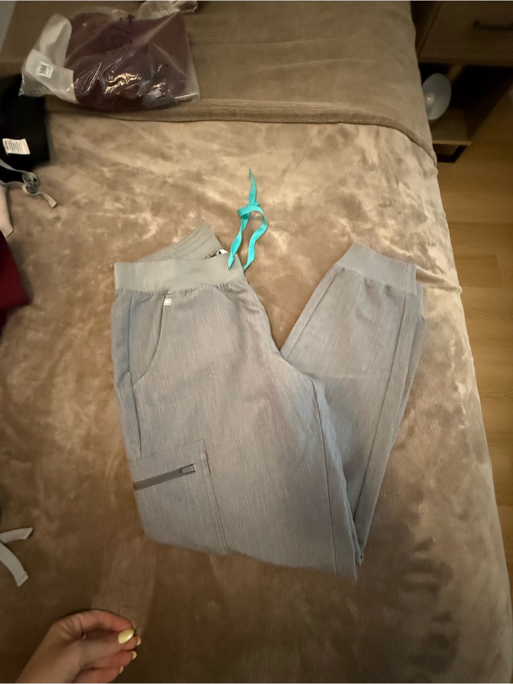 Figs Light Gray Women's Jogger Scrub Pants